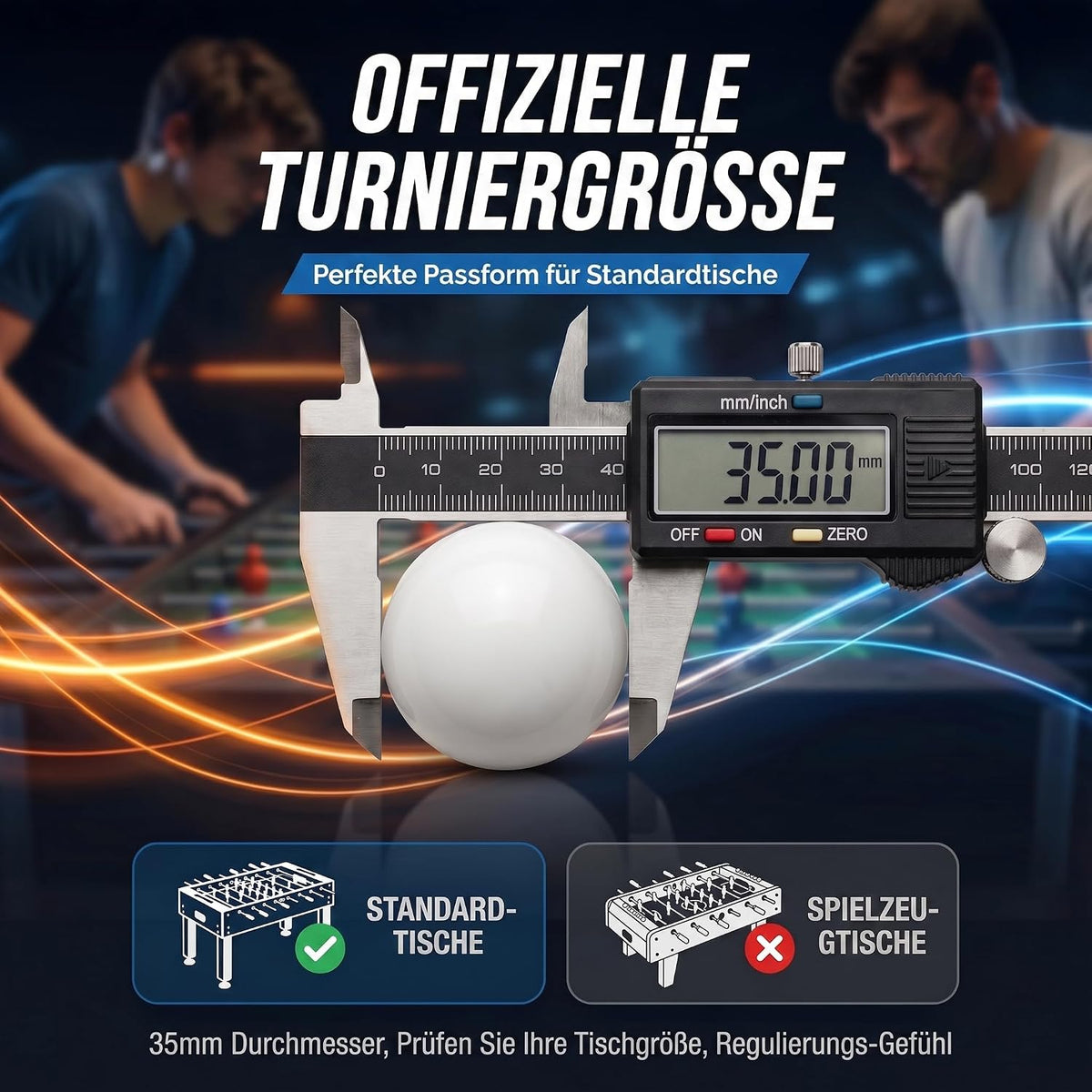 12er Set Profi Kickerbälle - 35mm Tischfußball-Bälle für Kickertische #Anzahl_6