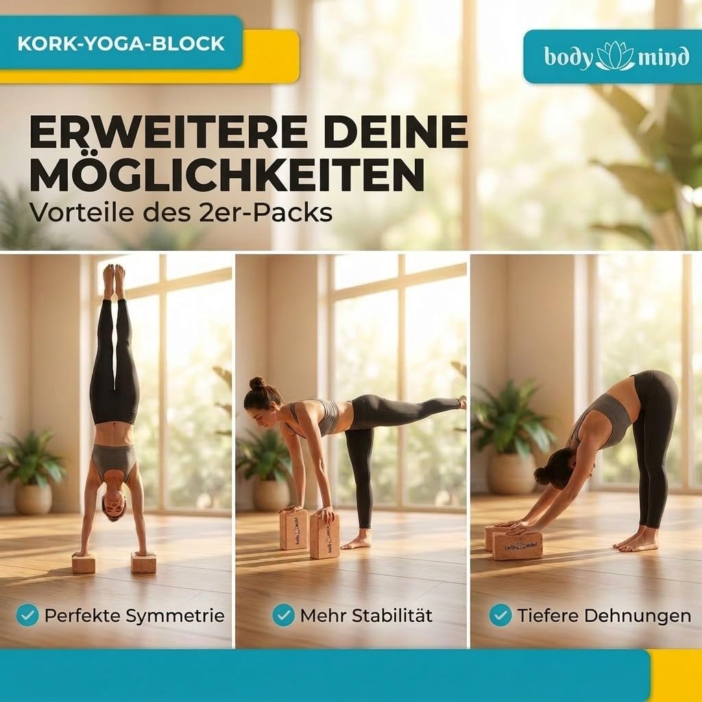 Zwei Yoga-Blöcke aus Kork – Anwendung #Variante_2er Set