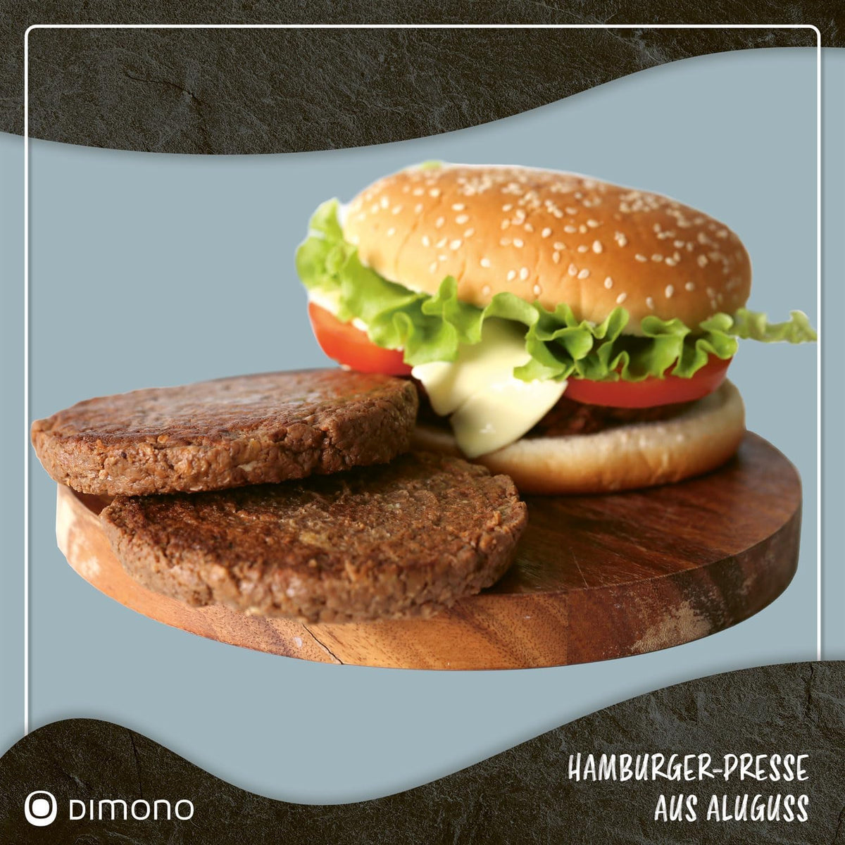 Profi Hamburgerpresse aus Aluguss – Burger-Former für perfekte Patties