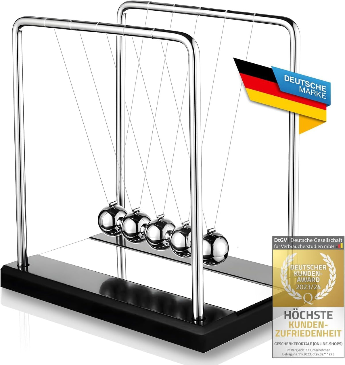 Newton Pendel - Edles Kugelstoßpendel für Büro & Schreibtisch #Variante_Deluxe