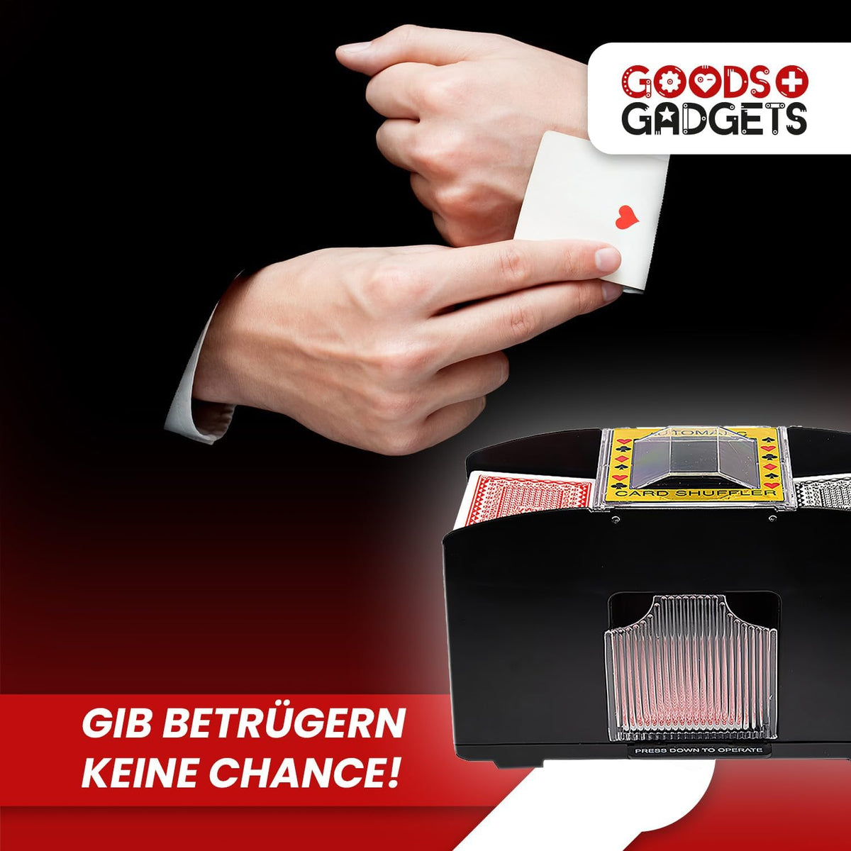 Automatischer Kartenmischer für bis zu 4 Decks – Elektrische Mischmaschine