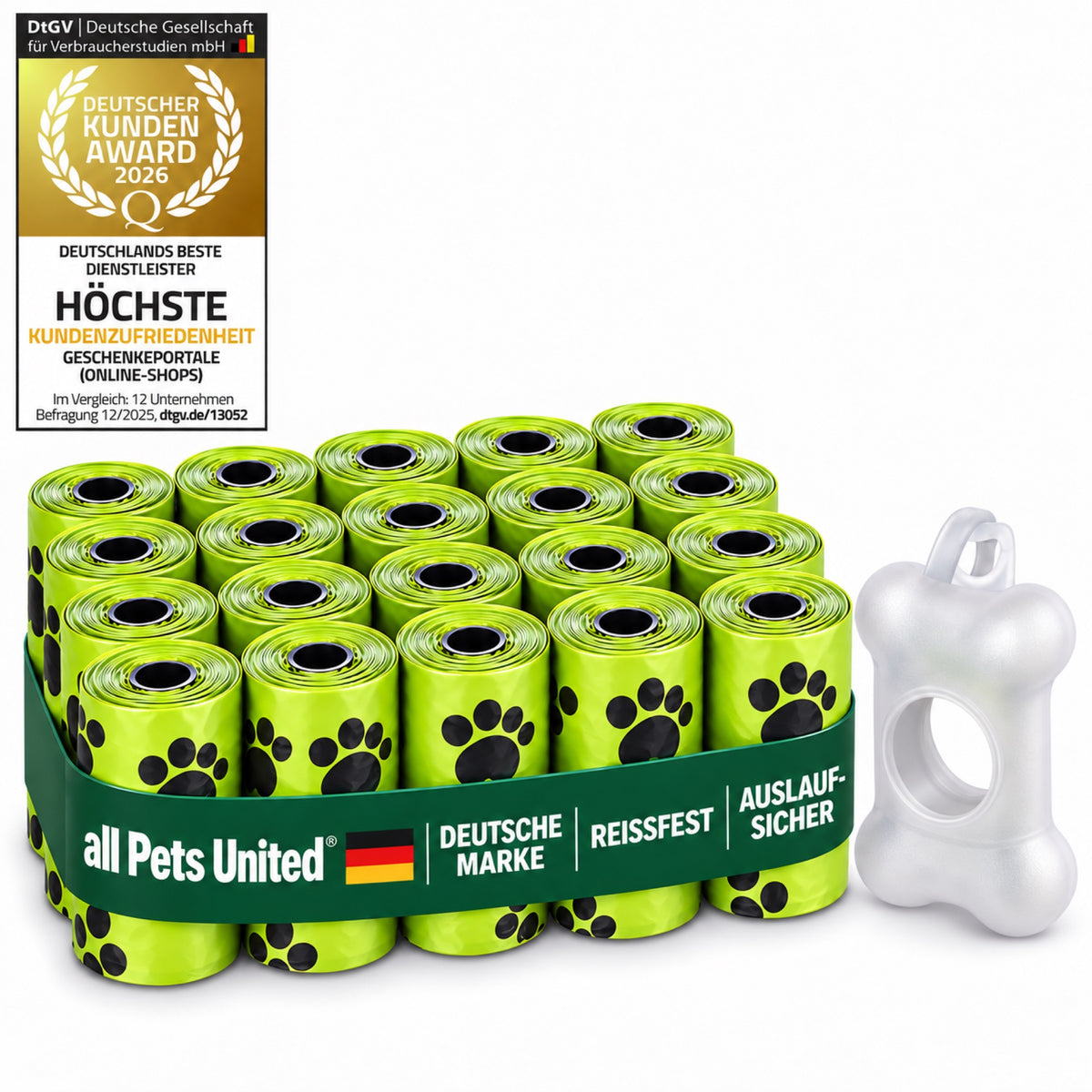 Hundekotbeutel 20 Rollen mit Spender – SKU 87555302