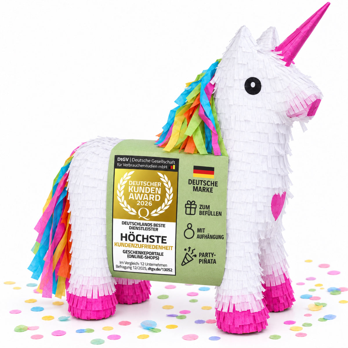 Piñata Einhorn – ohne Prüfengel