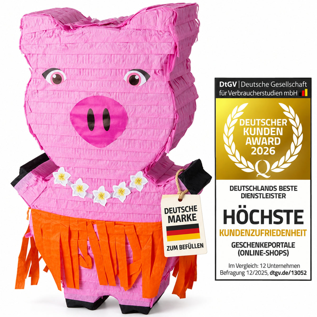 Piñata Schwein – ohne Prüfengel