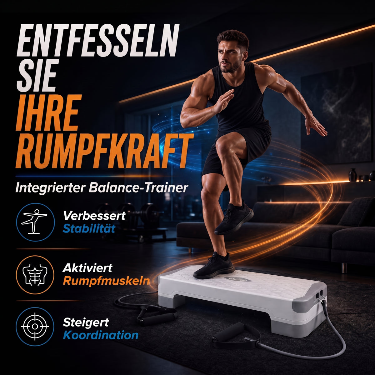 body & mind Aerobic Stepper – höhenverstellbar in 3 Ausführungen