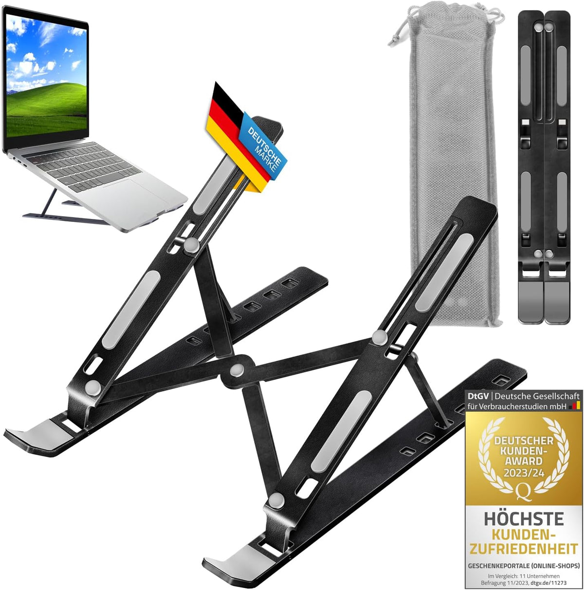 Ergonomische Laptophalterung – Faltbar & Höhenverstellbar #Variante_Kunststoff