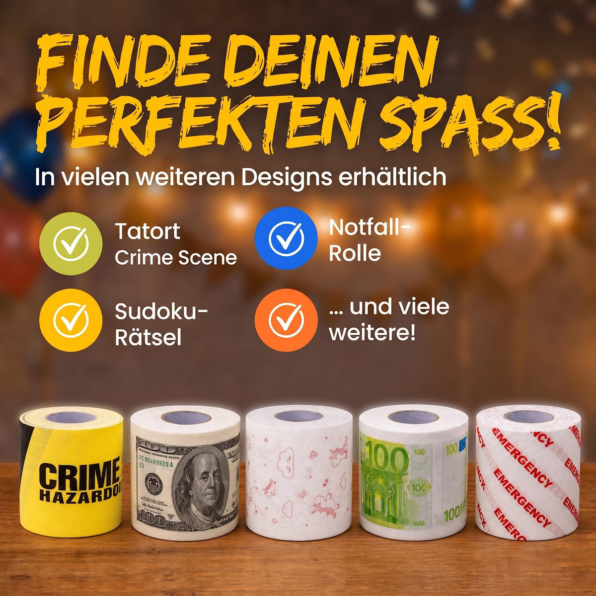 Notfall-Toilettenpapier - Witziges Geschenk & Scherzartikel – PT06