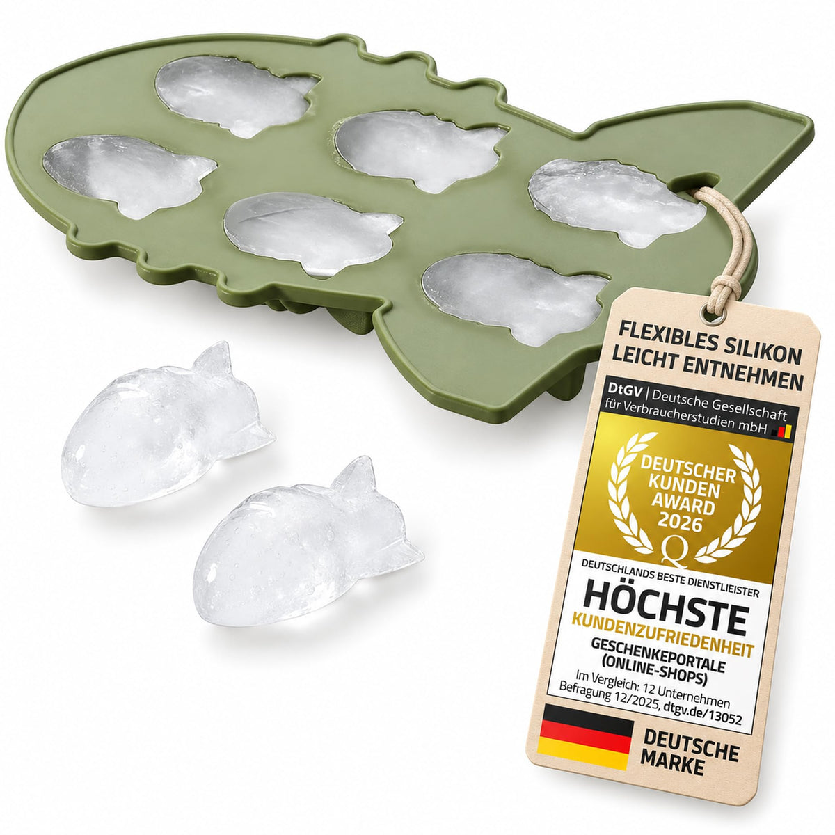 Haifisch Eiswürfelform – Silikon Hai-Form für Party Drinks – Hauptbild