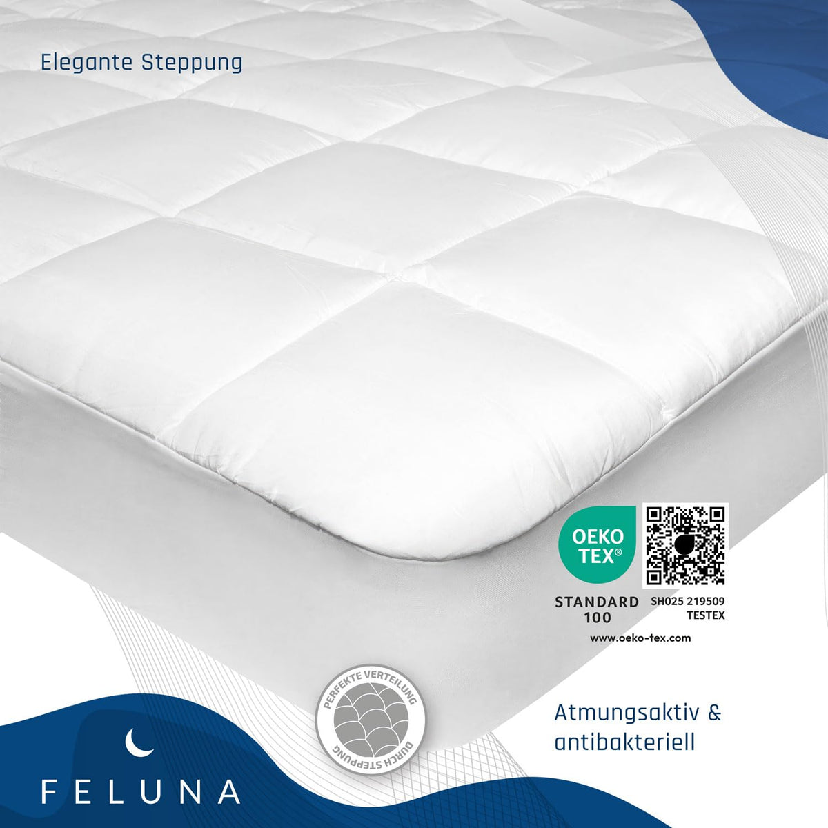 Feluna Mikrofaser Matratzentopper 80x200cm – Atmungsaktive Auflage – PT02