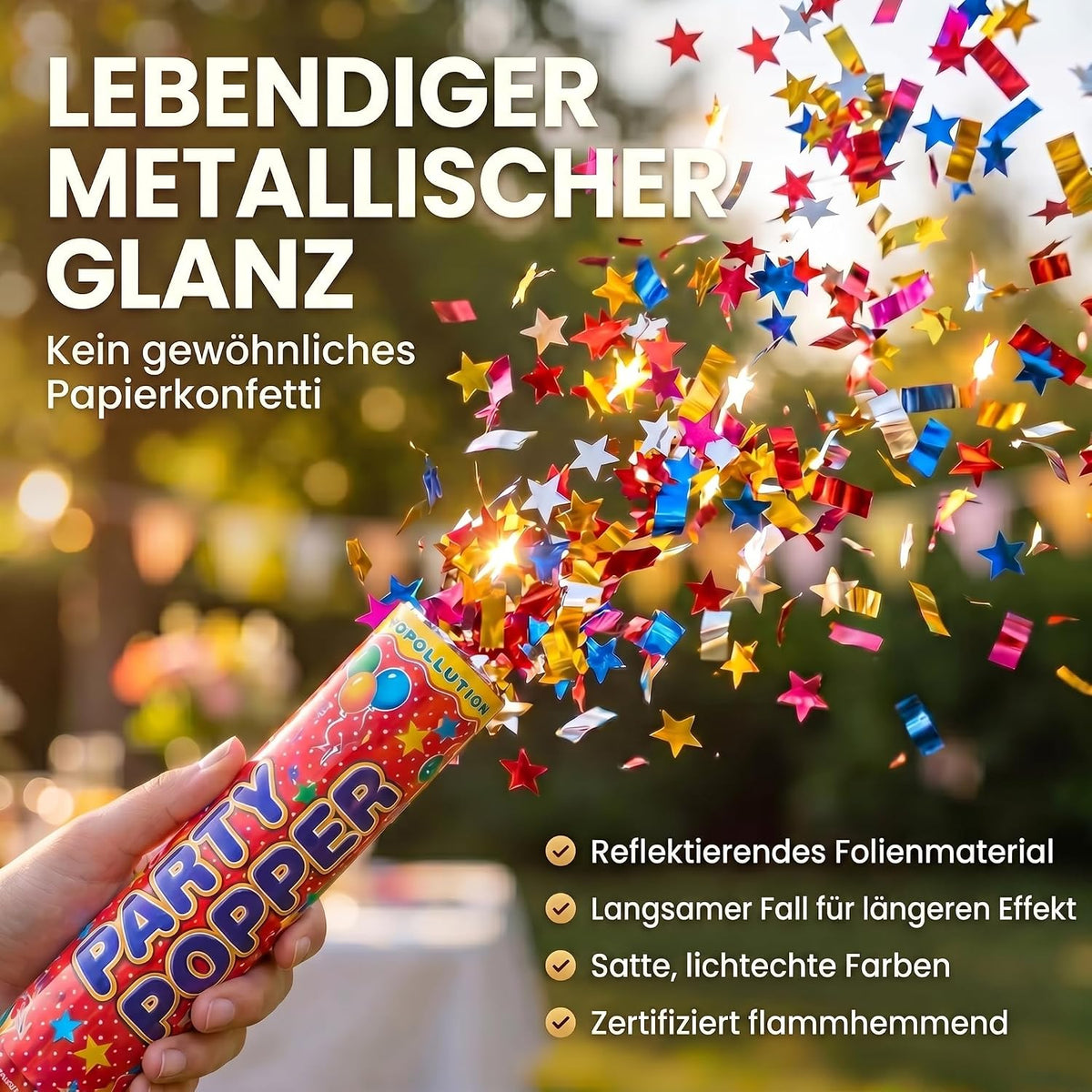 10x Konfettikanone XXL 100 cm – Bunte Sterne Party Popper #Anzahl_1