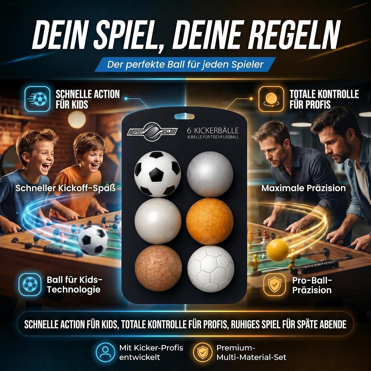 12er Set Profi Kickerbälle - 35mm Tischfußball-Bälle für Kickertische #Anzahl_6