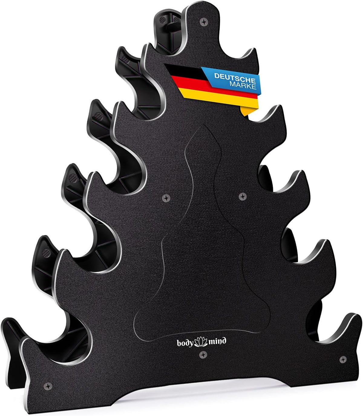 Body & Mind Hantelständer für 10 Kurzhanteln – Stabiles Hantel-Rack #Variante_5 Ebenen