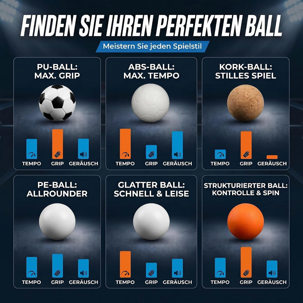 12er Set Profi Kickerbälle - 35mm Tischfußball-Bälle für Kickertische #Anzahl_6