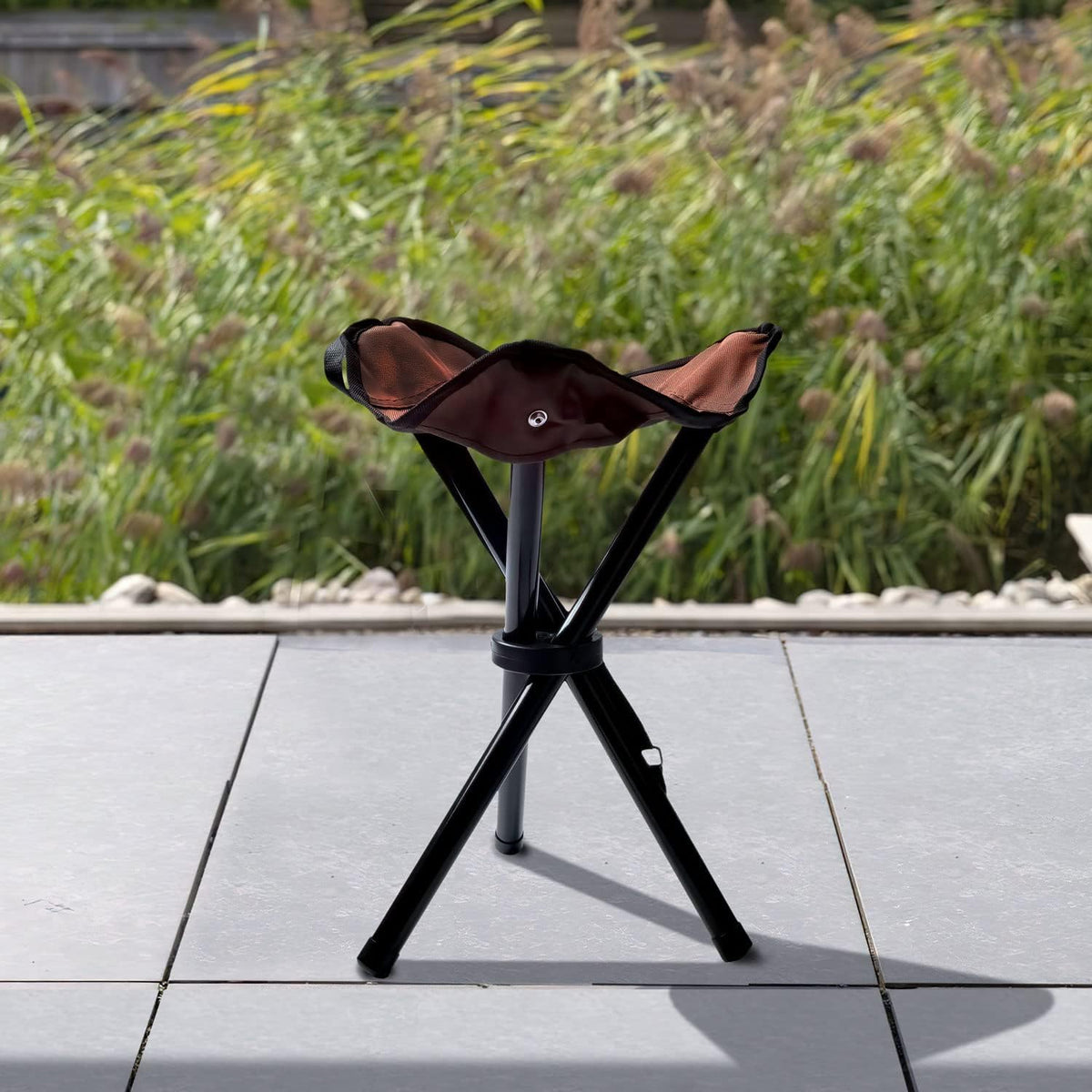 Camping-Hocker – Klappbarer Dreibeinhocker für Festivals & Outdoor #Variante_Standard #Anzahl_1