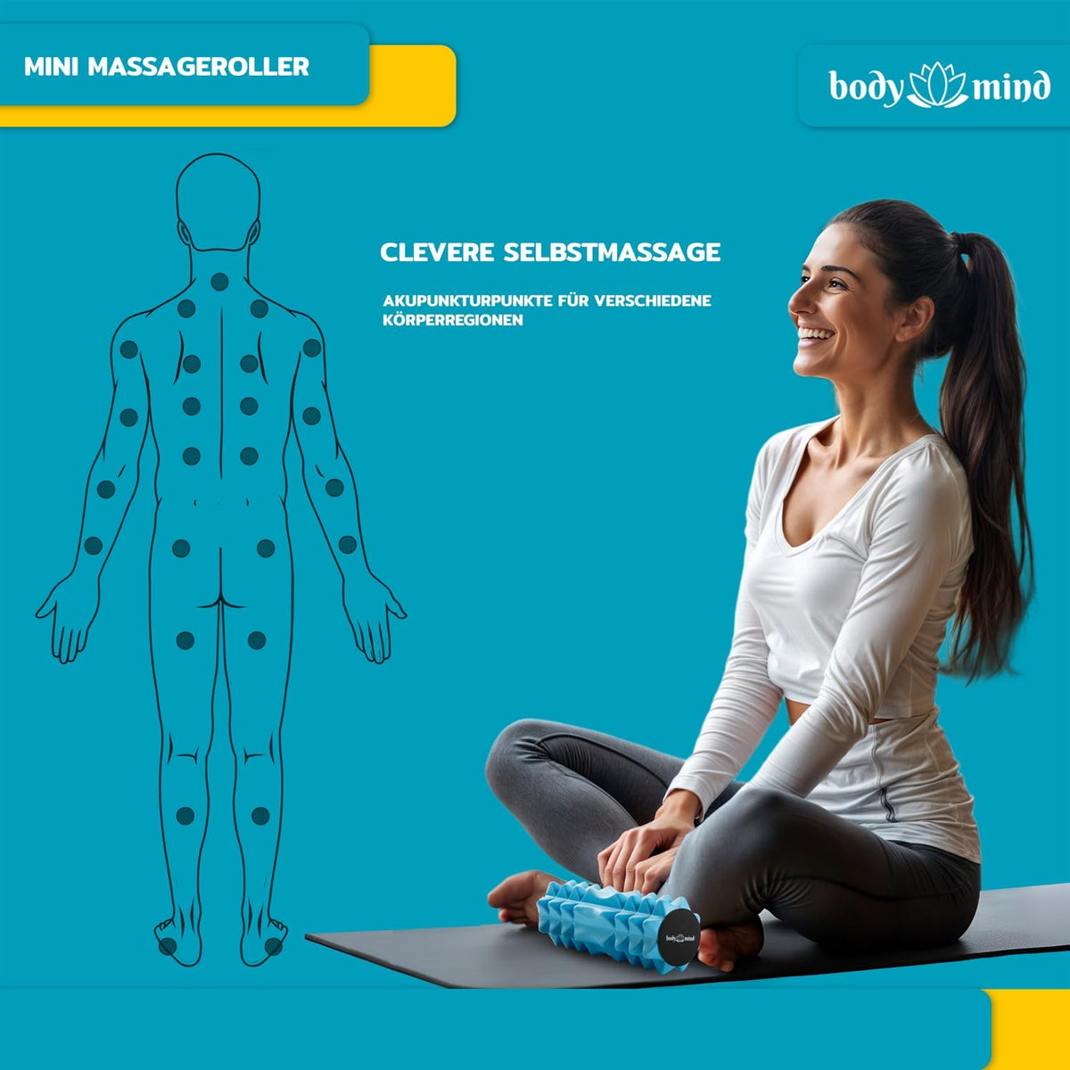Body & Mind Mini-Faszienrolle – Blau #Farbe_Blau