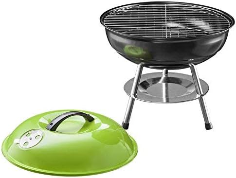 Micro BBQ Kugelgrill - Kompakter Holzkohle-Reisegrill für Camping #Farbe_Grün
