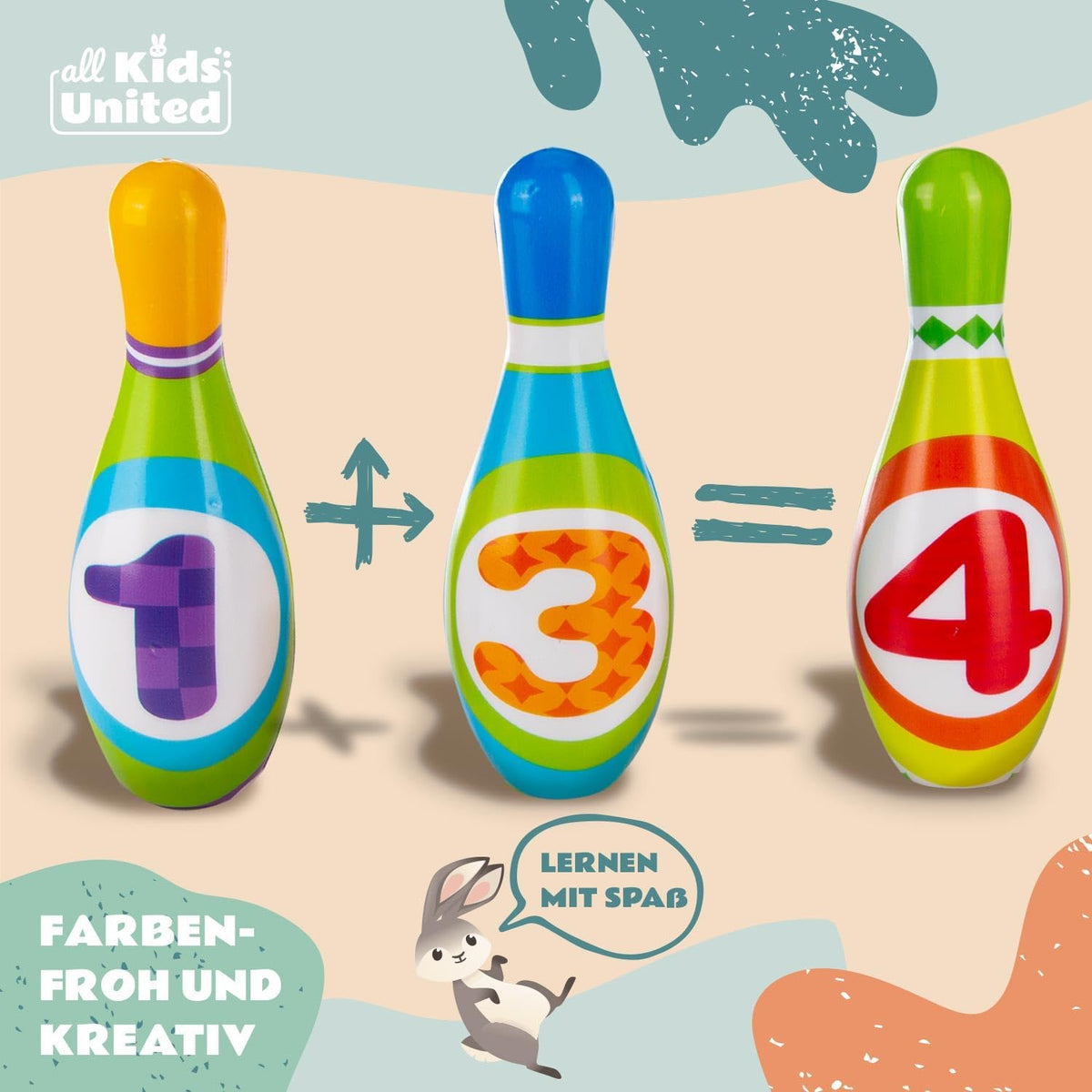 Bowling-Set Kinder – Zahlenspiel mit gemeinsamen Kegeln