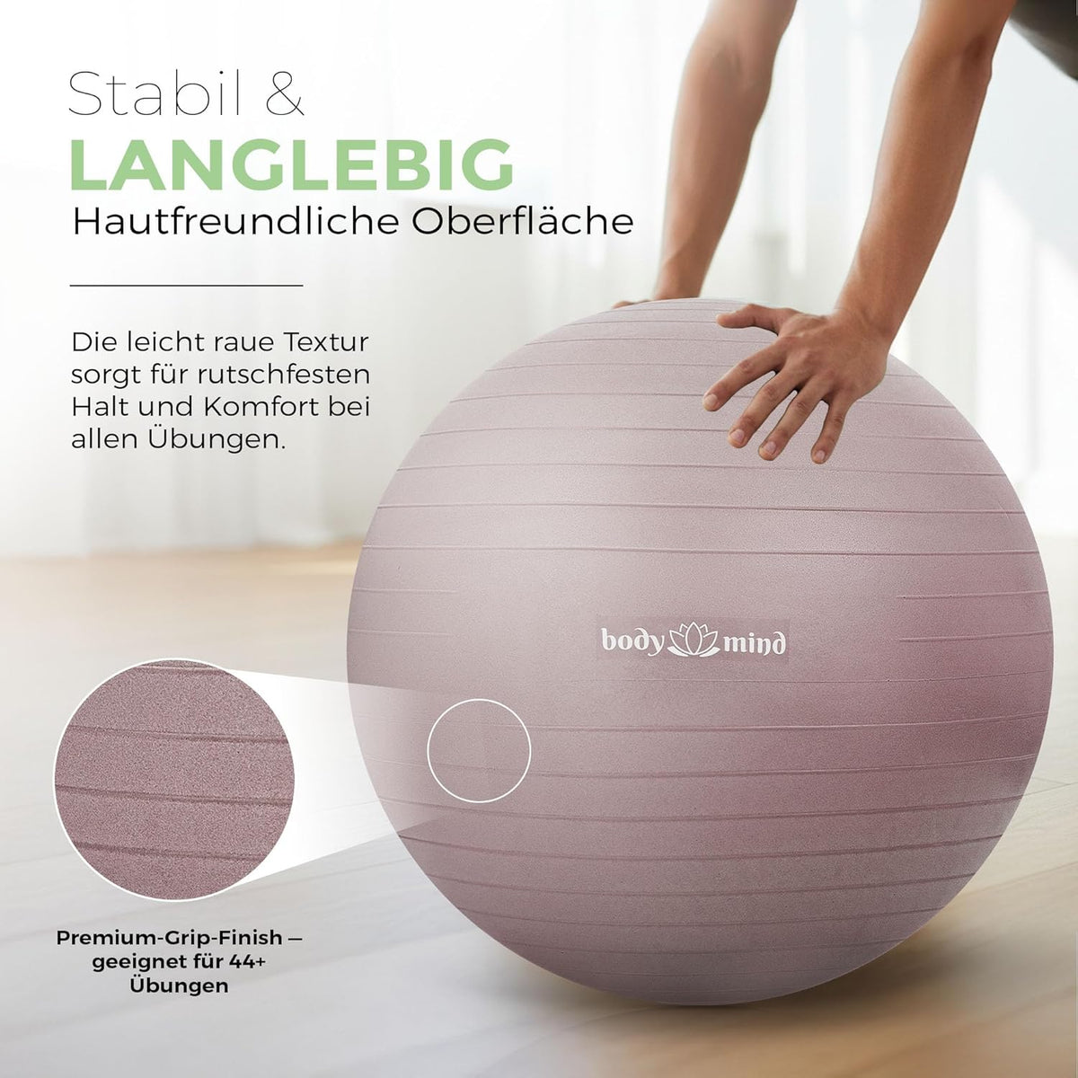 Body & Mind Gymnastikball Rose Detailbild #Farbe_Rose