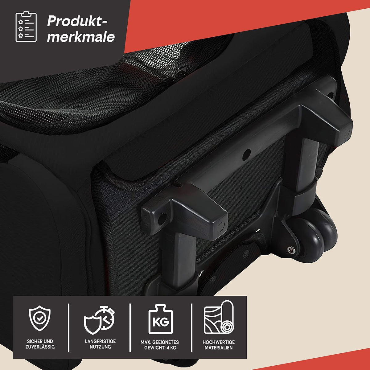 Hunde-Trolley & Haustier-Rucksack – Schwarz #Farbe_Schwarz