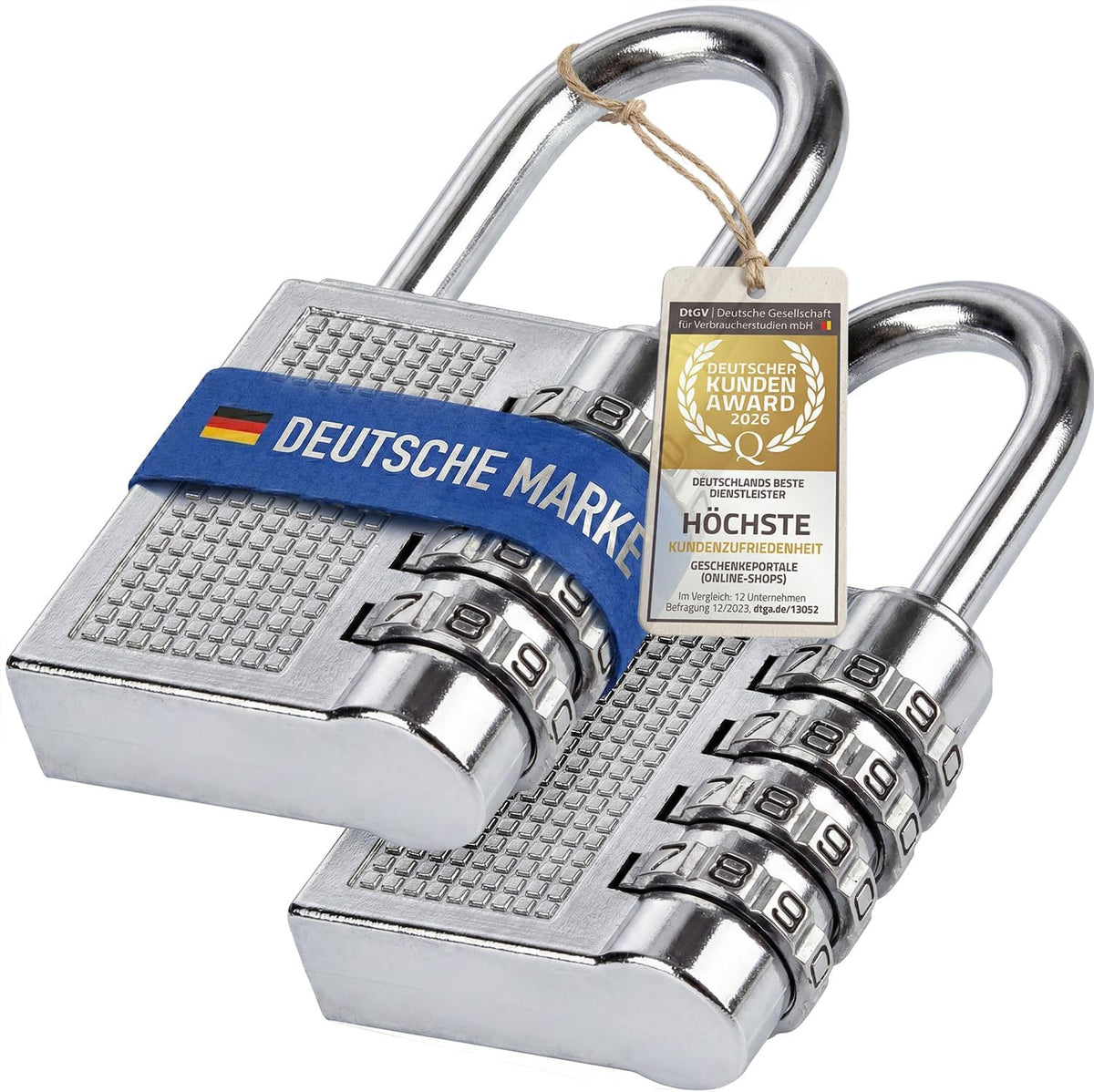Zahlenschloss Vorhängeschloss mit 4-stelligem Code - Robust & Sicher #Anzahl_2