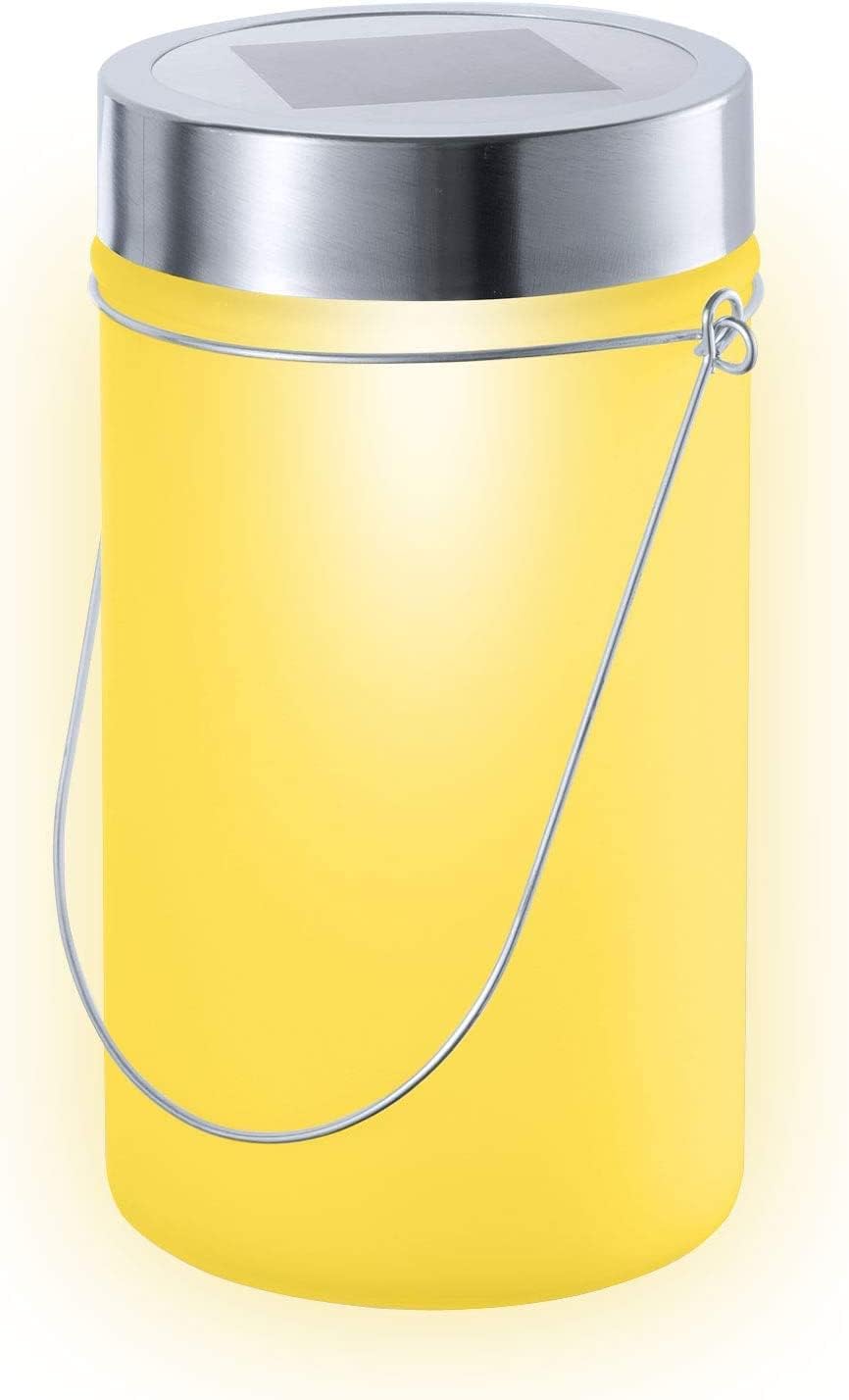 Sun Jar Solar-Laterne Blau - Witterungsbeständige LED-Dekoleuchte #Farbe_Gelb