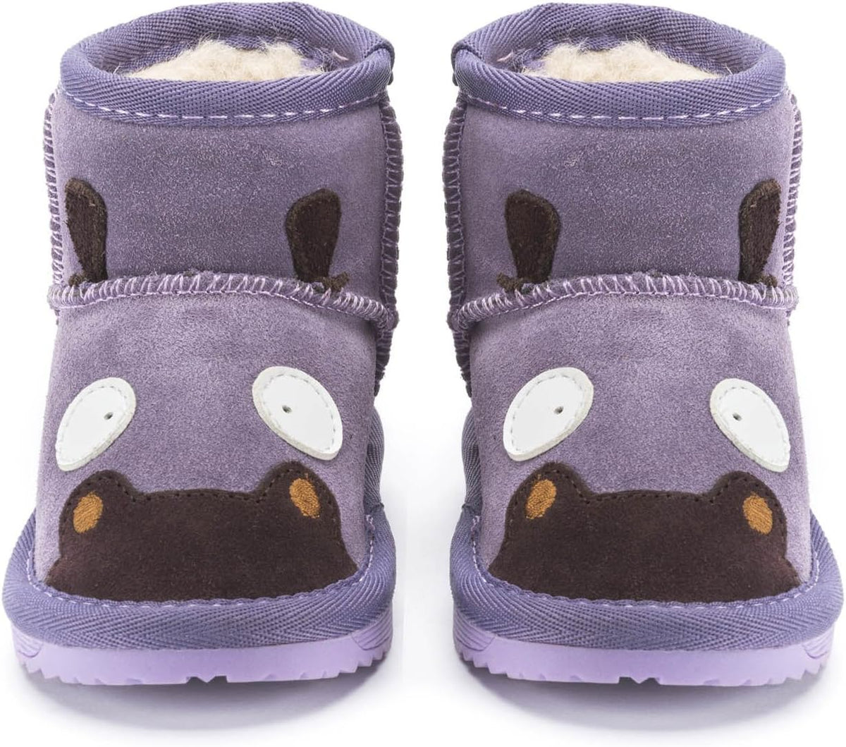 Snugs Kinder Lammfellstiefel – Warme Winterstiefel aus Rauleder #Farbe_Lila