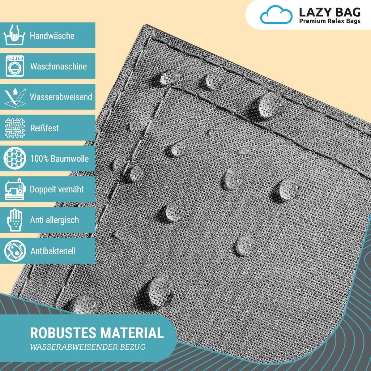 LazyBag XXL Indoor – graue Aufnahme, nicht für Outdoor-Farbgalerie #Farbe_Archiv