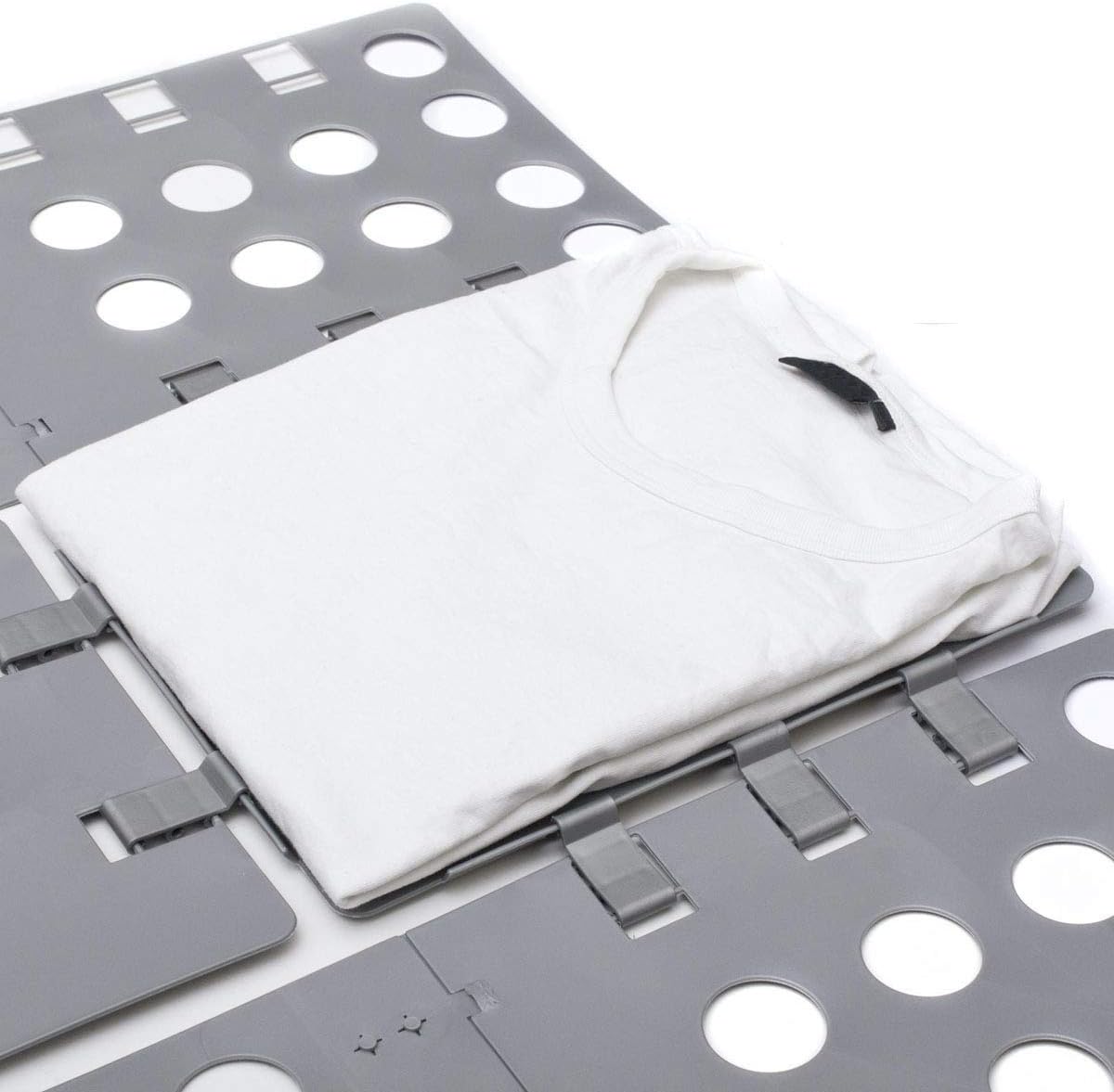 Flip&Fold Wäschefaltbrett - Profi Falthilfe für T-Shirts & Hemden #Variante_Grau