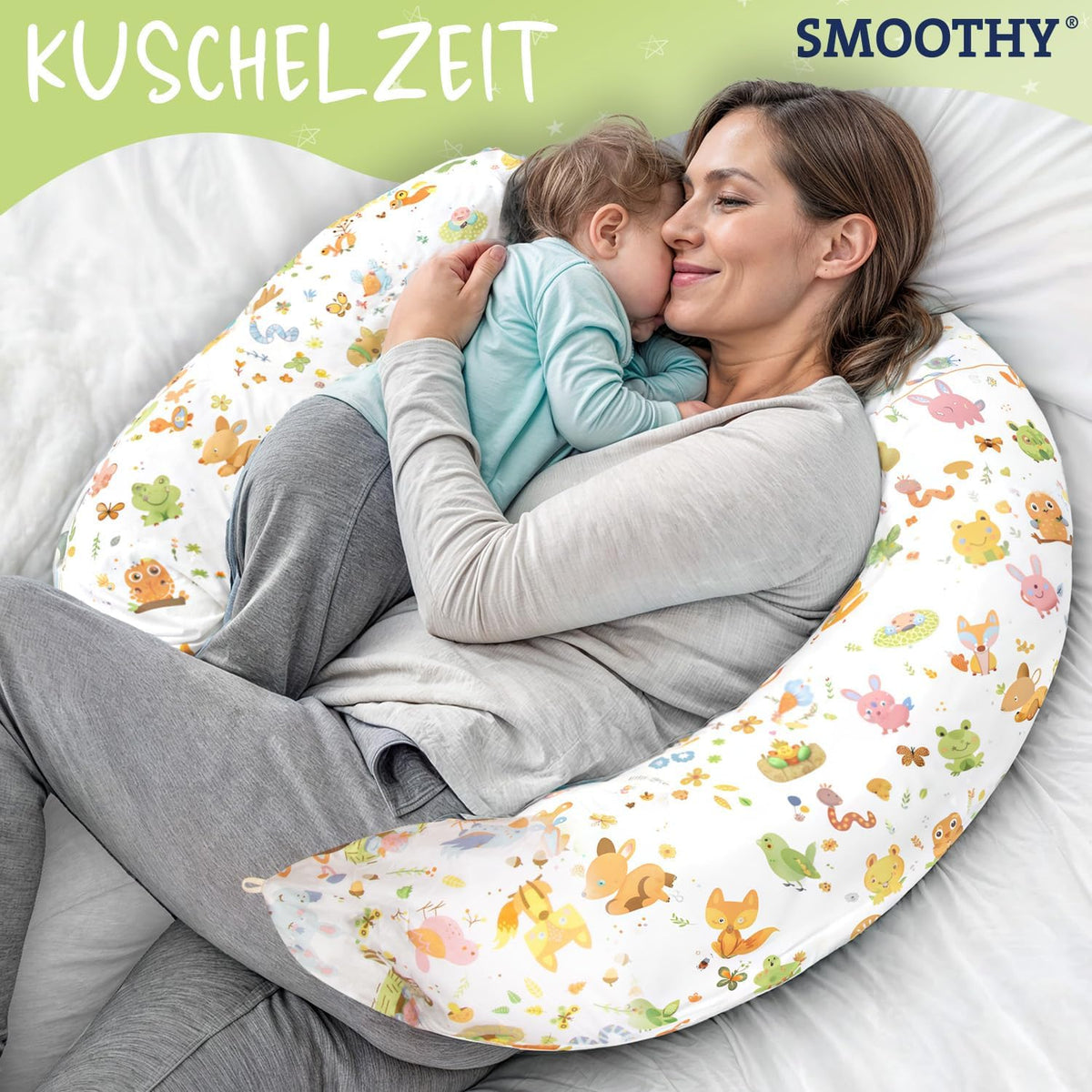 XXL Stillkissen & Schwangerschaftskissen für Seitenschläfer #Farbe_Bunt