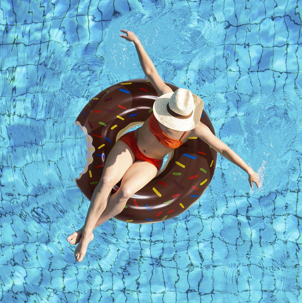 Brauner Donut-Schwimmring 100cm #Variante_Braun (100cm)