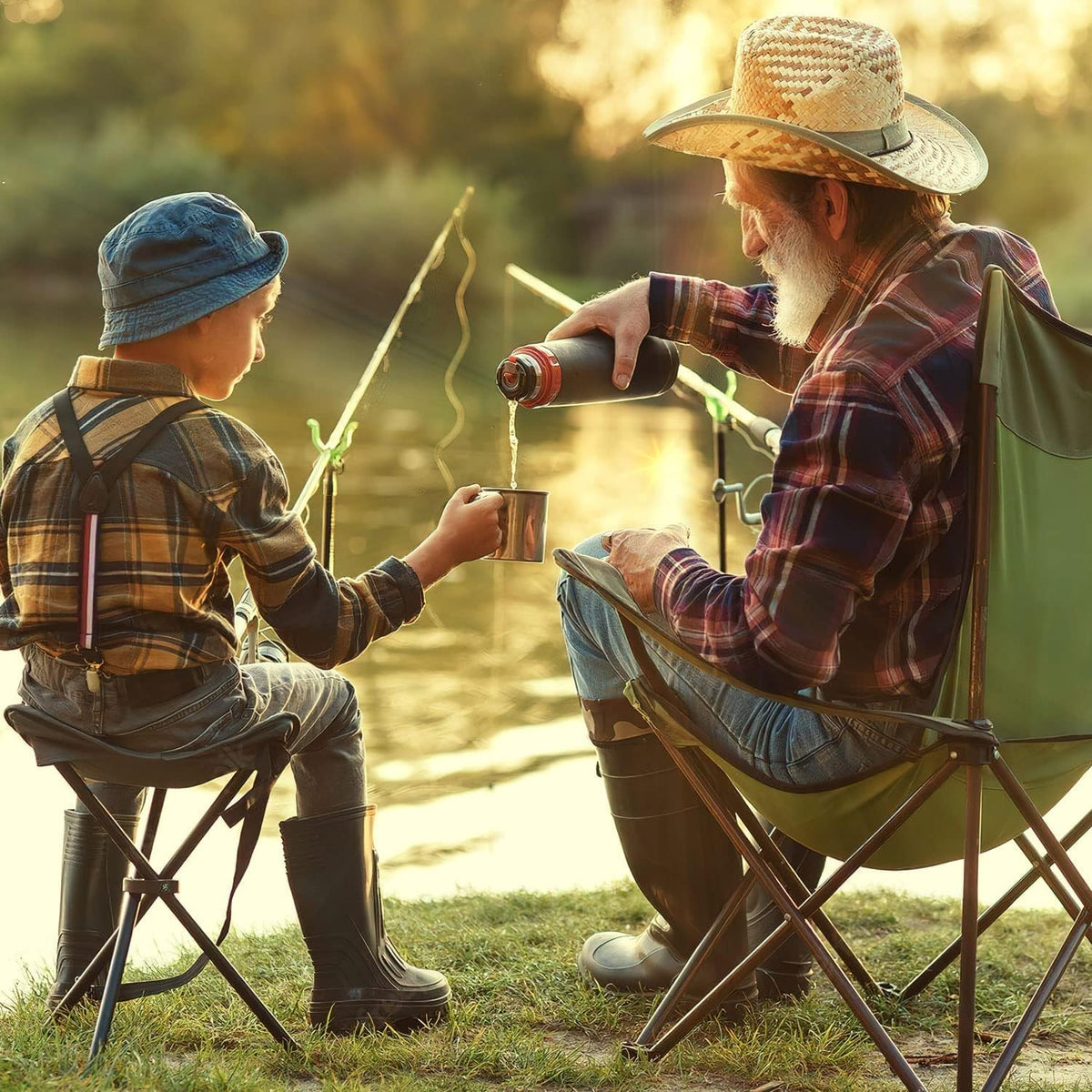 Camping-Hocker – Klappbarer Dreibeinhocker für Festivals & Outdoor #Variante_Standard #Anzahl_1