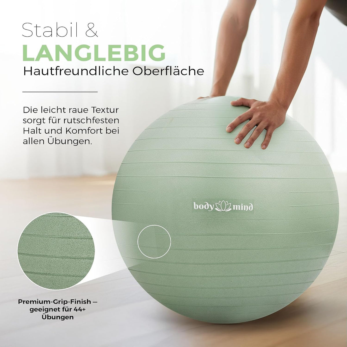 Body & Mind Gymnastikball Grün Detailbild #Farbe_Grün
