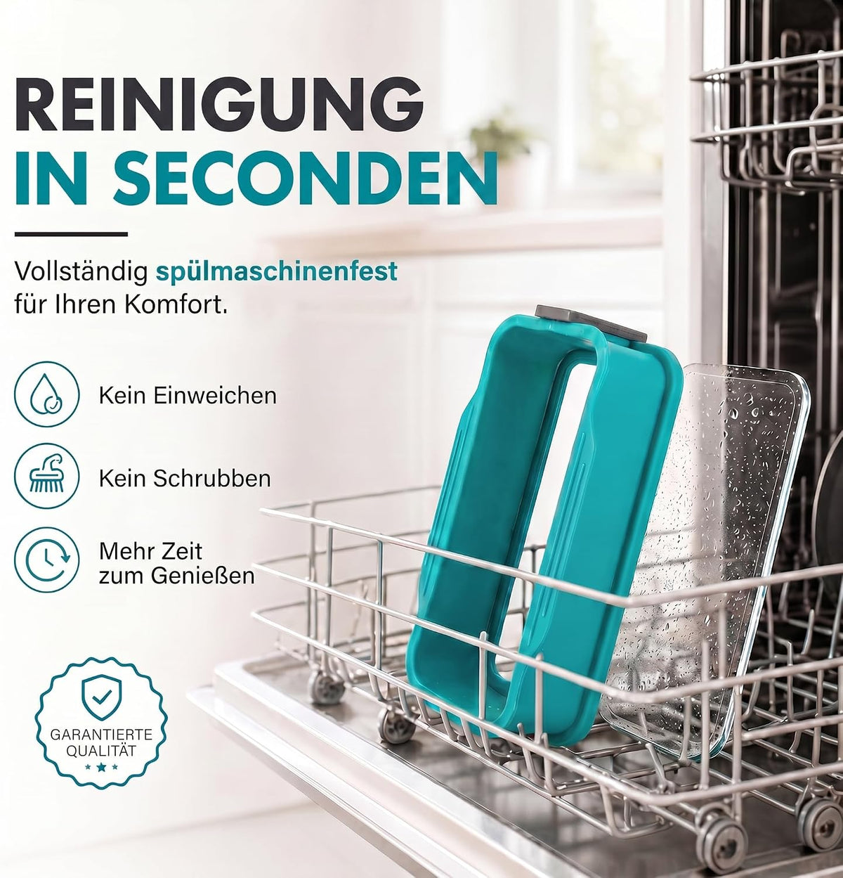 Silikon-Springform 23cm mit Glasboden – Auslaufsicher & Antihaft #Farbe_Kastenform