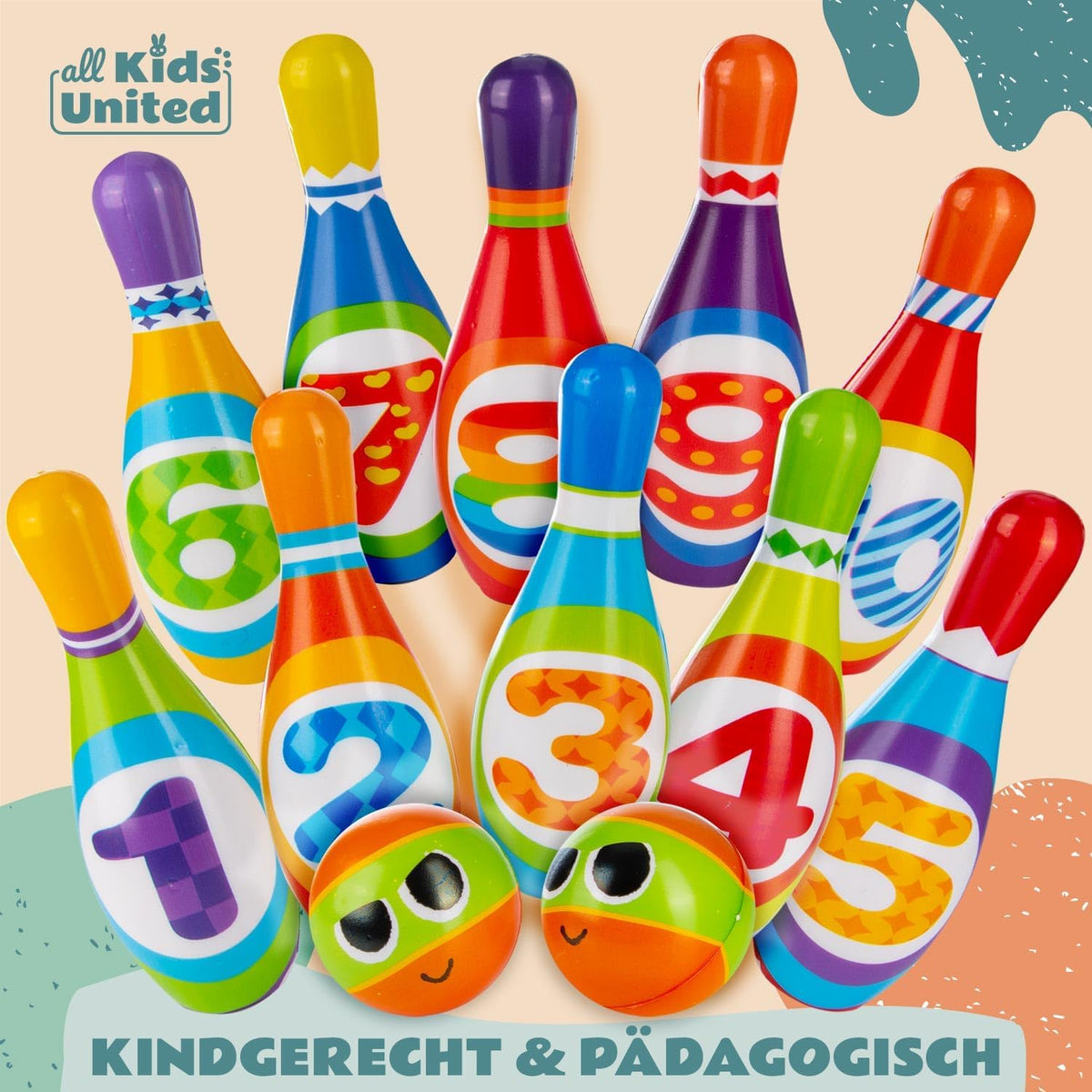 Bowling-Set Kinder 10er Set – Bild 8 #Variante_10er Set