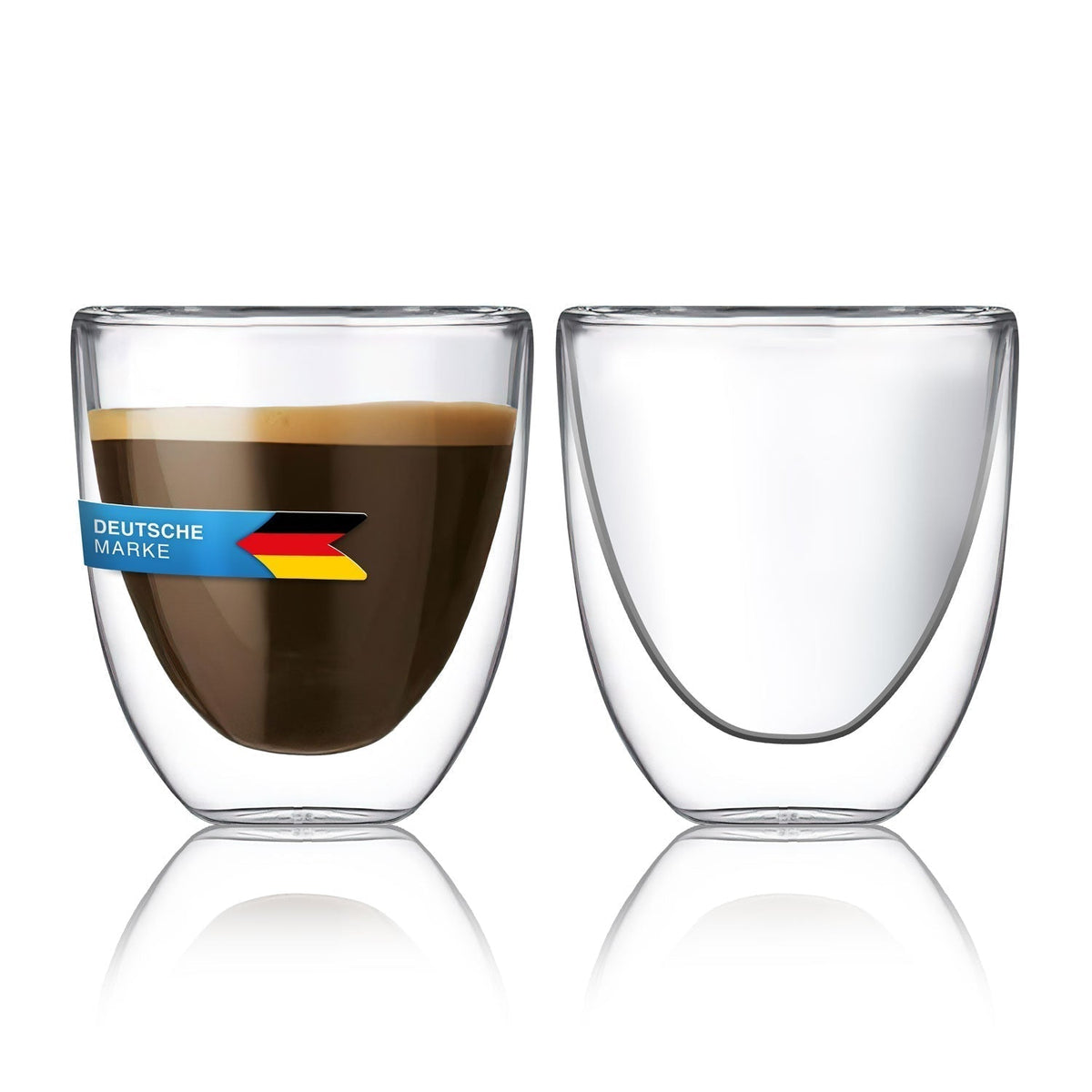 Dimono 6er Set Doppelwandige Espressogläser 80ml – Thermo-Design #Anzahl_2
