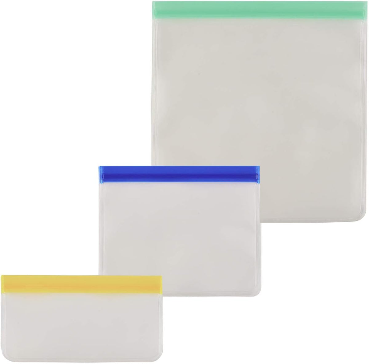 3er Set Wiederverwendbare Silikonbeutel - Auslaufsicher & Robust #Variante_3er Set
