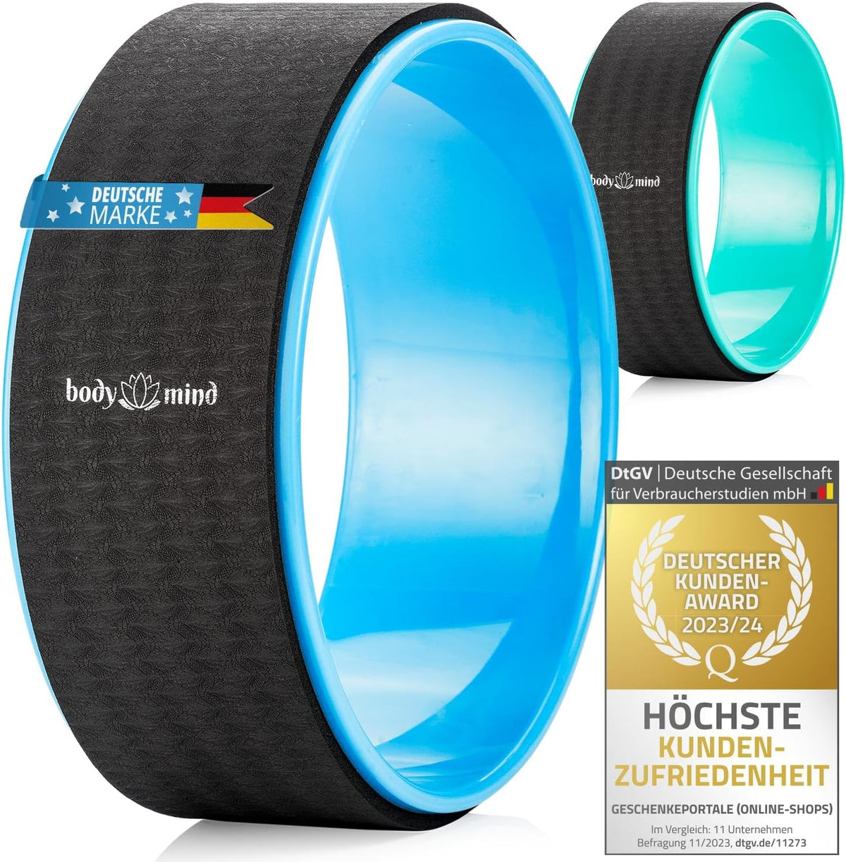 Yoga Rad Body & Mind Dharmarad - Yoga-Rolle für Rücken & Stretching #Farbe_Blau