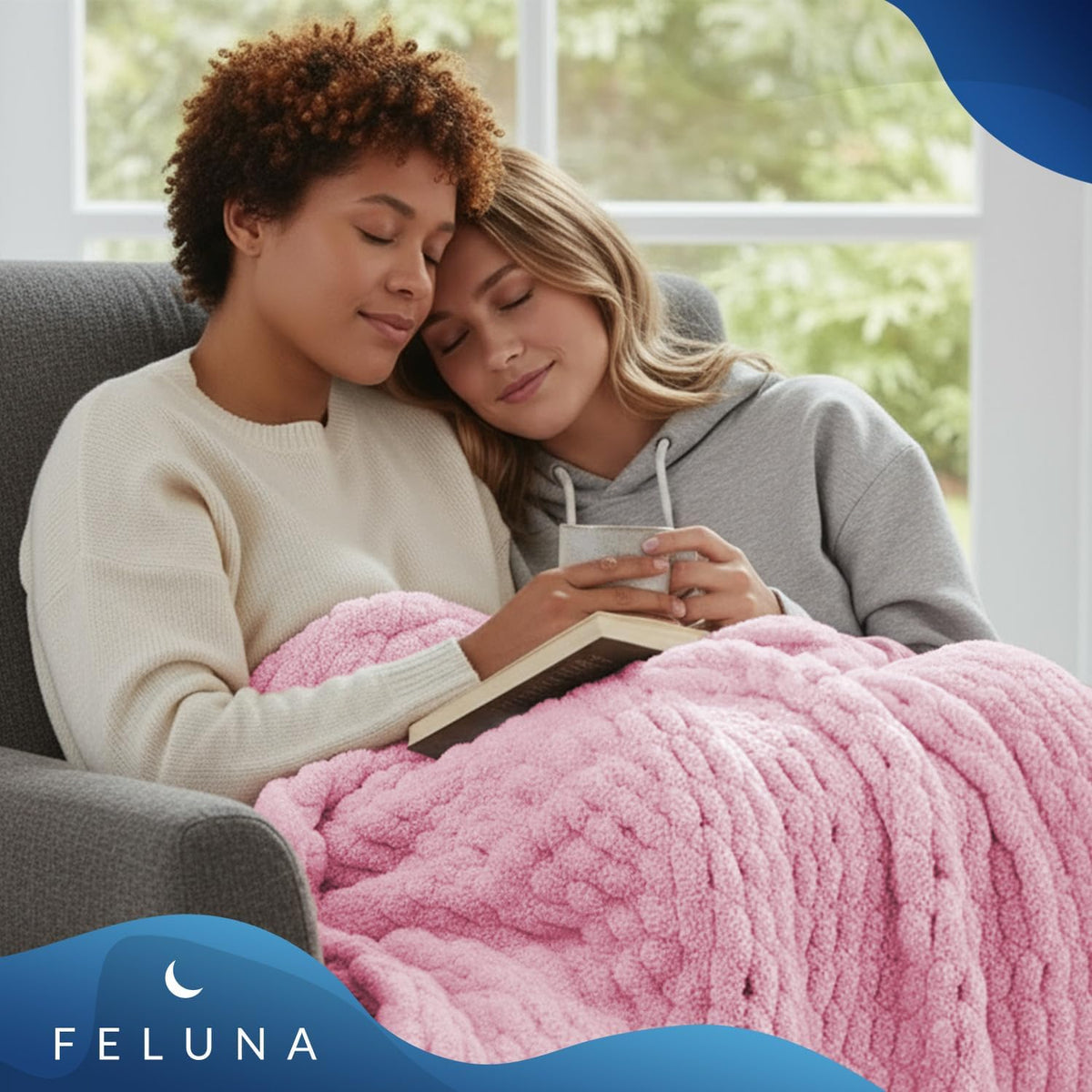 Feluna Grobstrickdecke Pink #Farbe_Pink