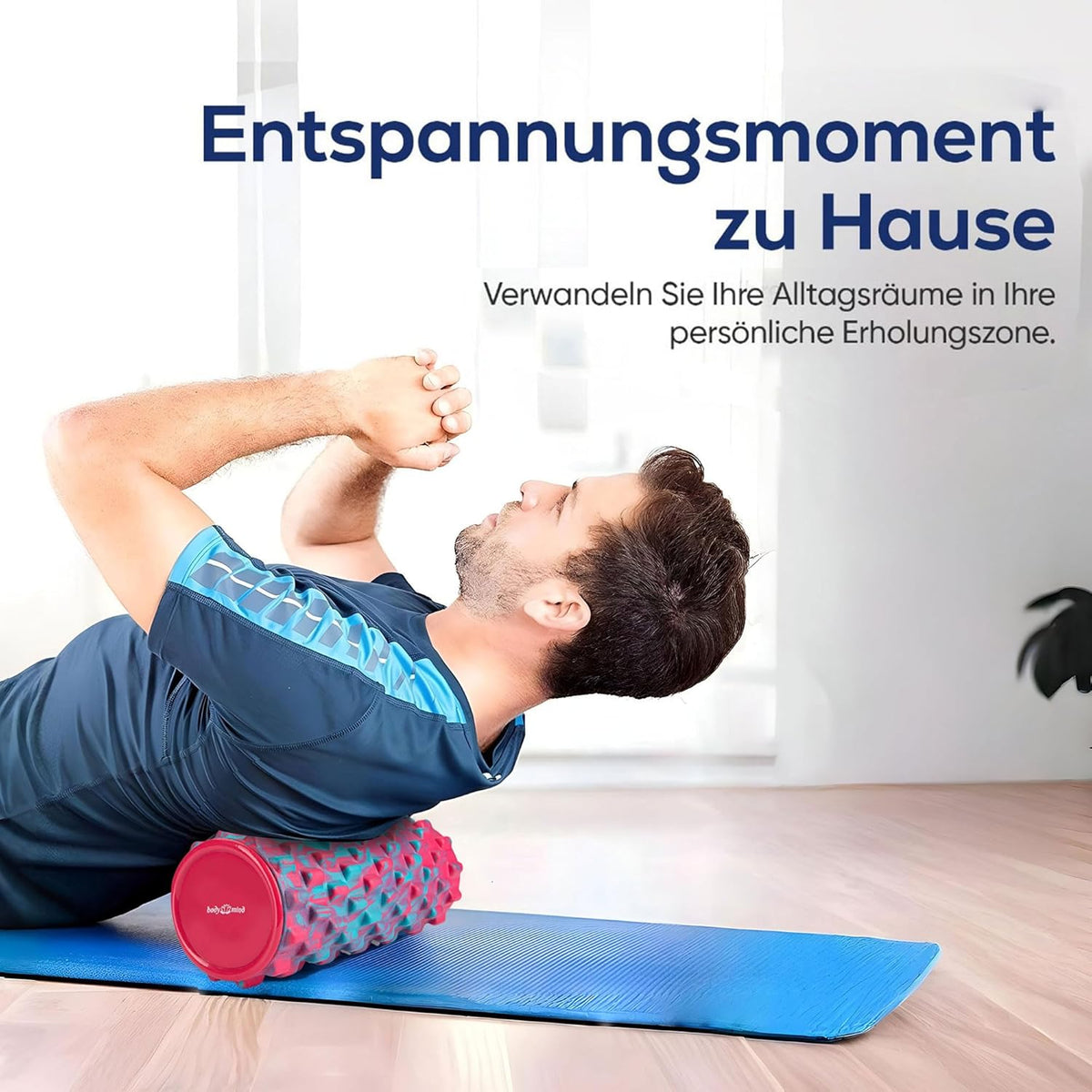 Body & Mind Faszienrolle – Massage-Rolle für Faszientraining #Farbe_Pink-Blau
