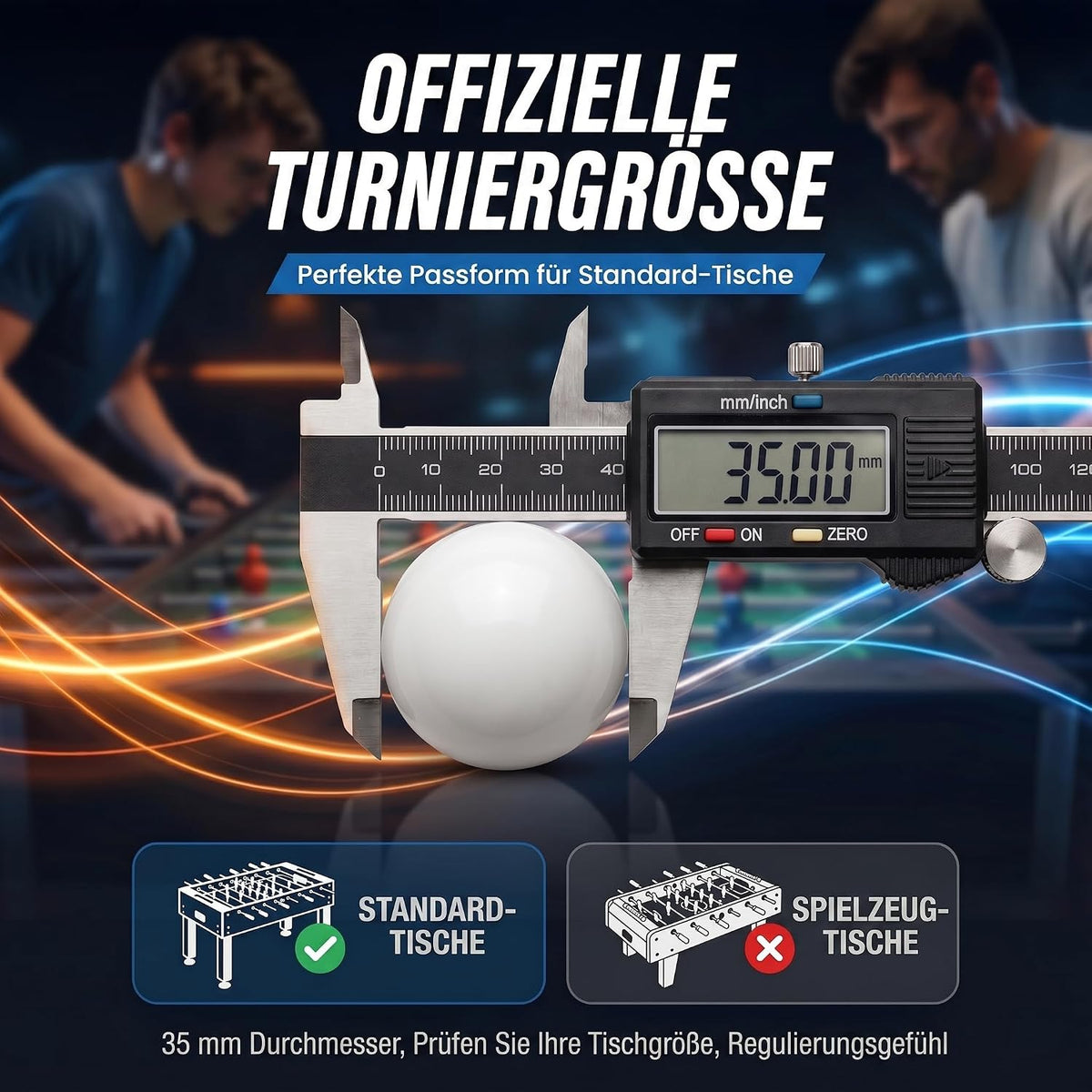 12er Set Profi Kickerbälle - 35mm Tischfußball-Bälle für Kickertische #Anzahl_12