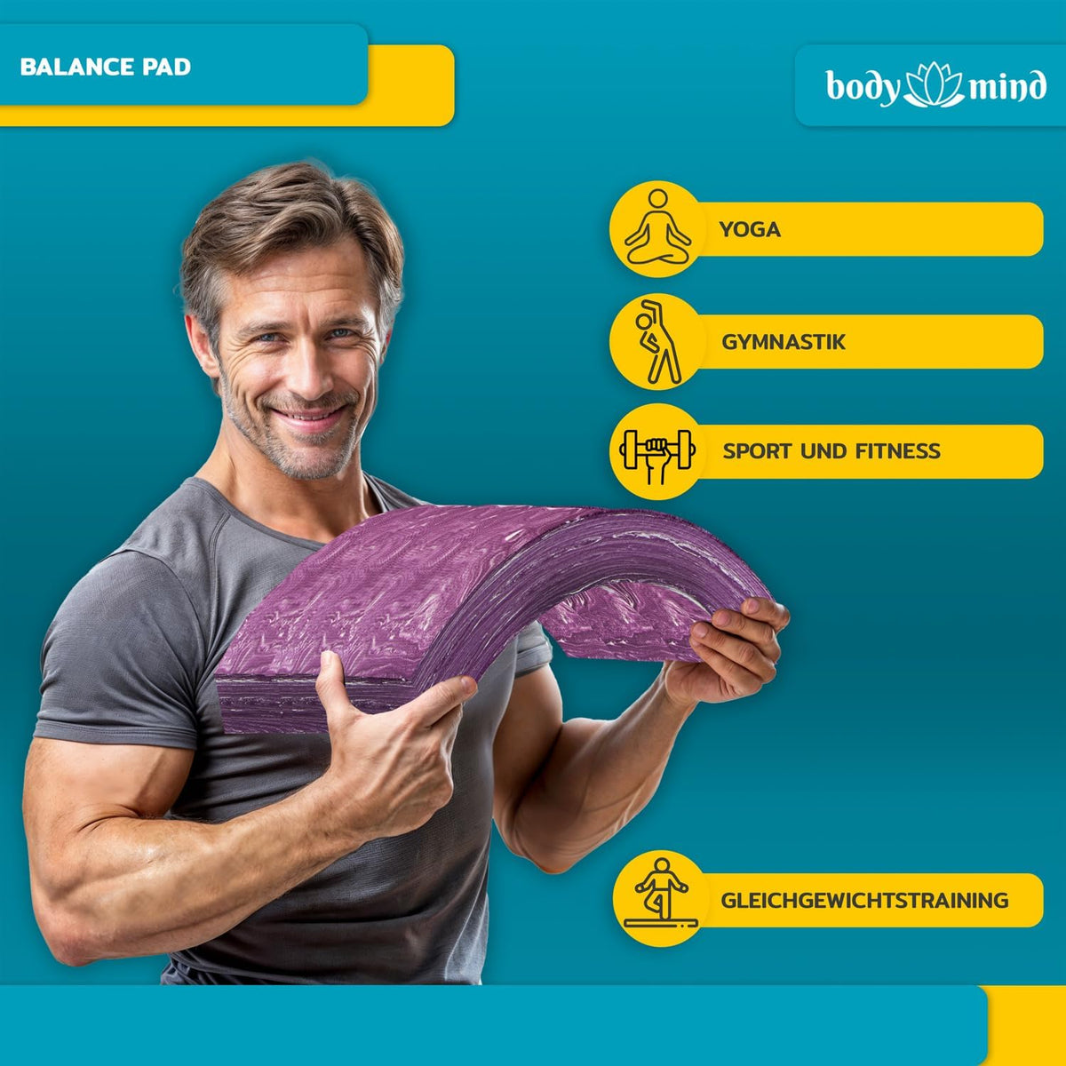 Balance-Pad Violett – Detail 5 #Farbe_Violett