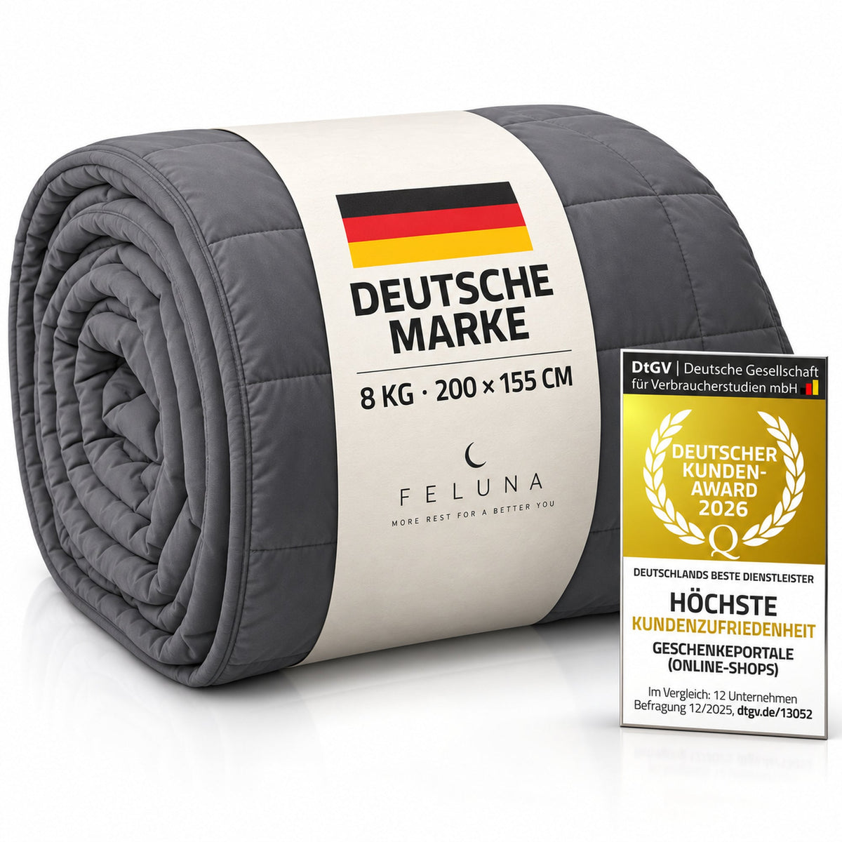 Schwerkraftdecke 8 kg – Grau #Farbe_Grau