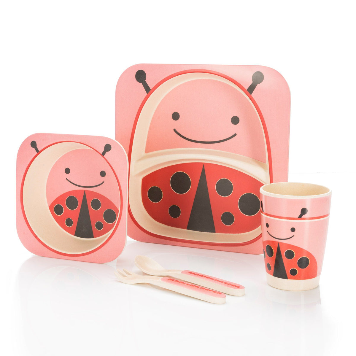 Rutschfestes 5-teiliges Kindergeschirr-Set - BPA-frei & Nachhaltig #Variante_Käfer