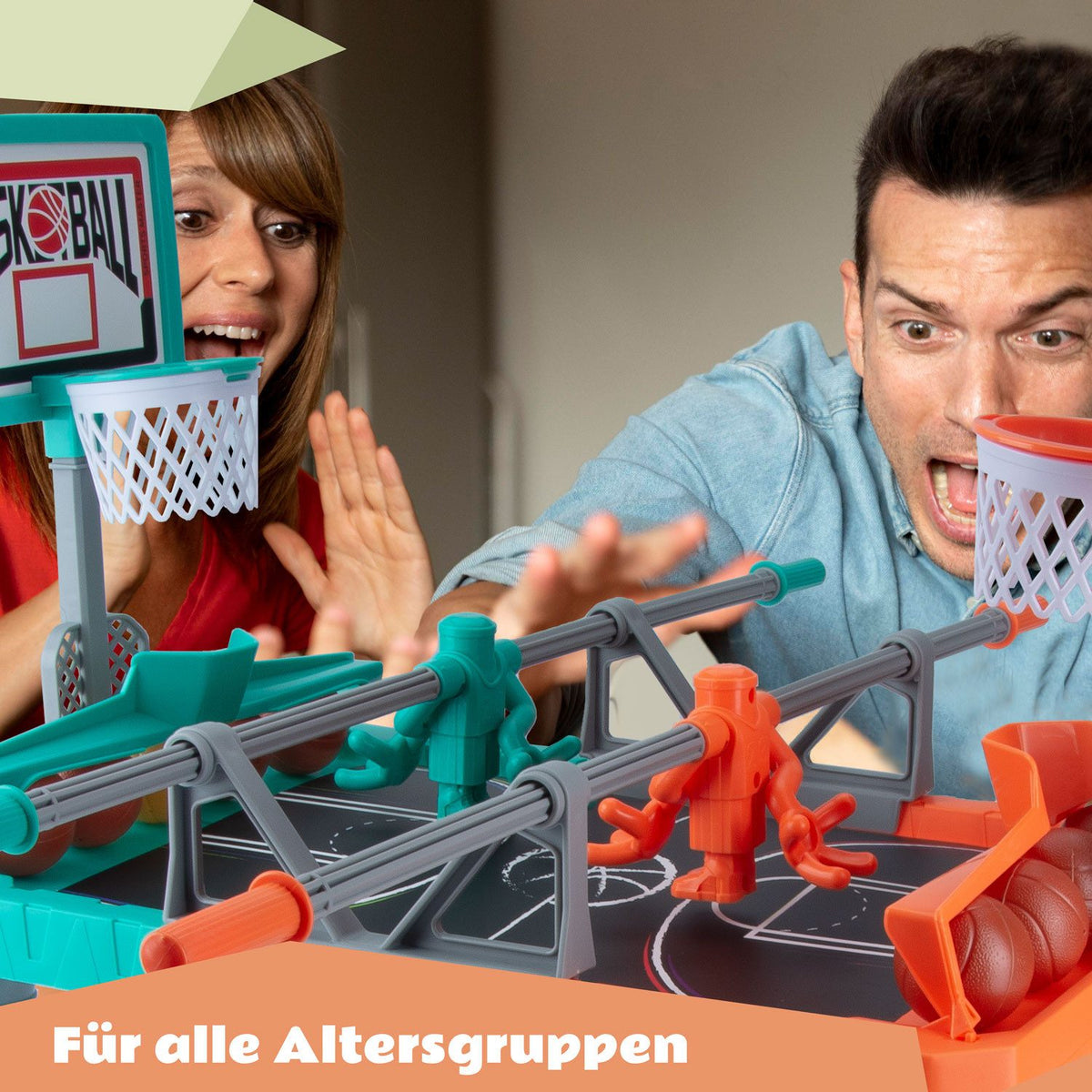 Basketball & Kicker Tischspiel - Kompaktes Action-Wurfspiel – PT05
