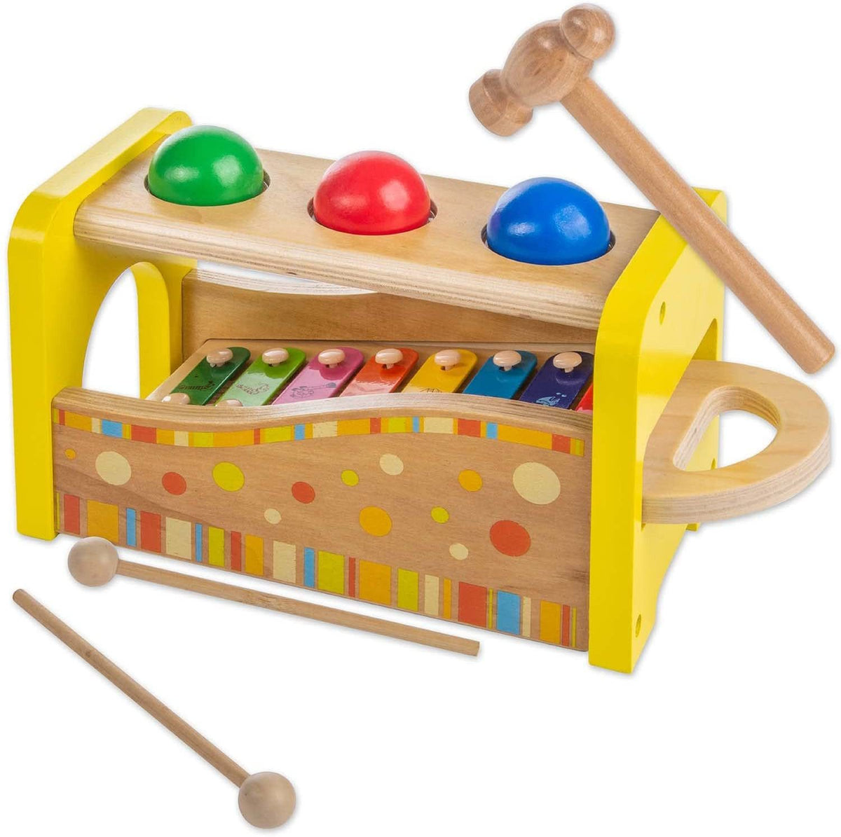 Sortierwürfel, Sortierspielzeug und Musikinstrument 3in1 Kinderspielzeug – Triff den Ball – SKU 78770541 – PT03 #Variante_Triff den Ball