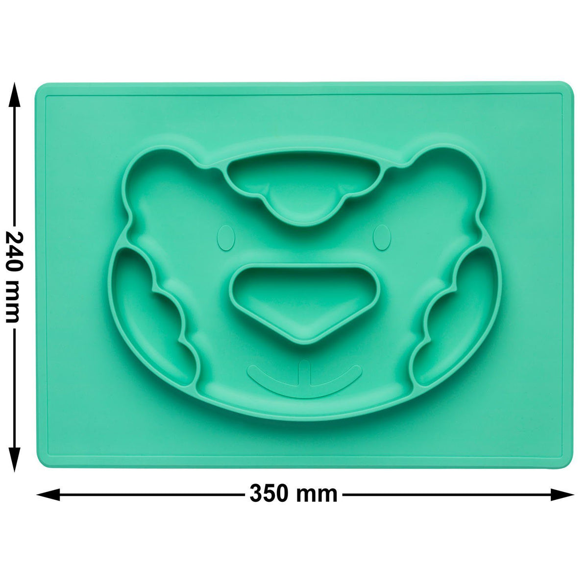Essunterlage - Rutschfestes Tischset für Kinder - Tiger – Mint-Grün – SKU 80560032 – PT04 #Farbe_Mint-Grün
