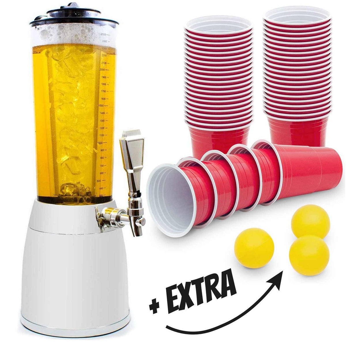 Biertower 4L Trinksäule mit Kühlung – Party-Zapfsäule für Bier & Drinks – Set – SKU 8178165 – MAIN #Variante_Set