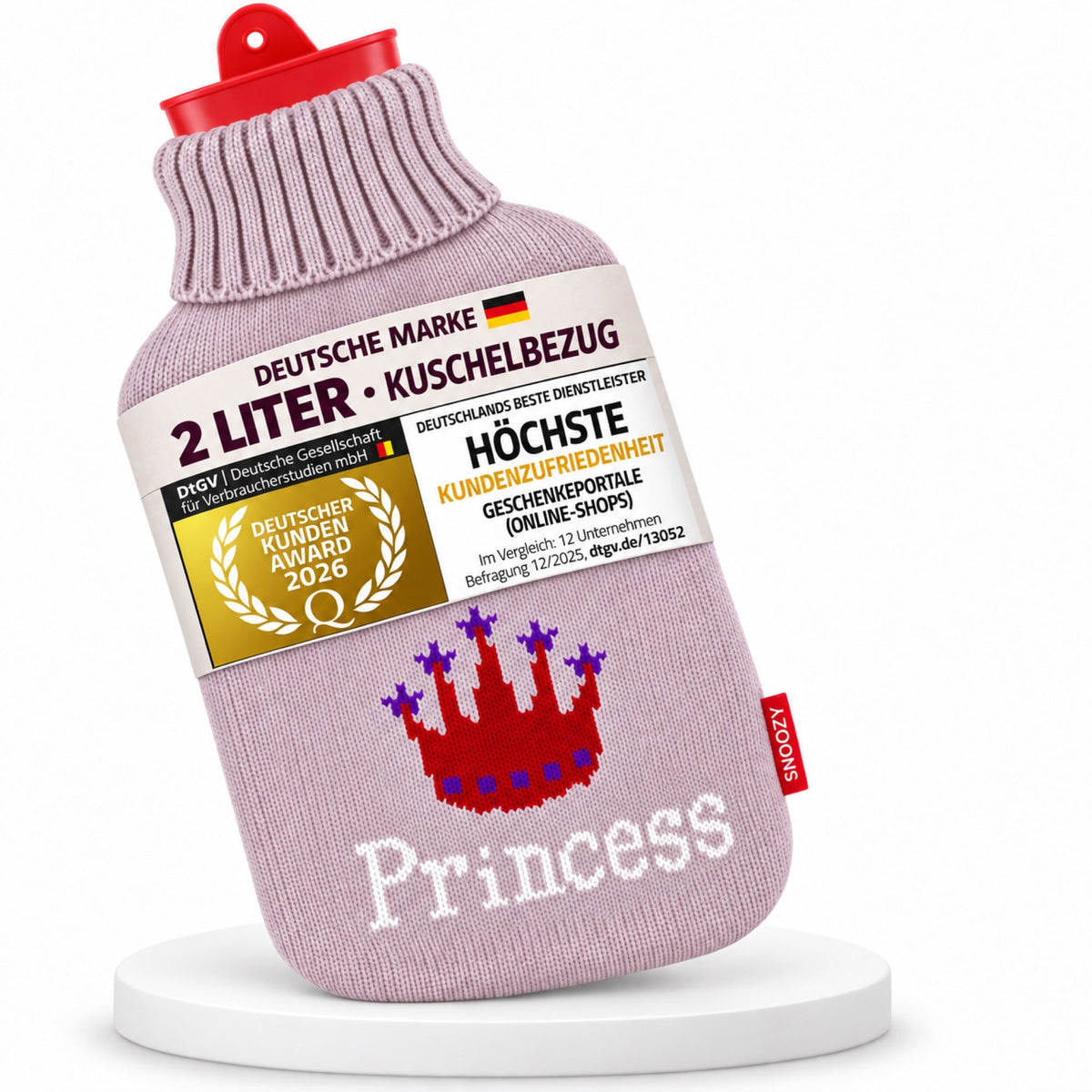 Snoozy Wärmflasche Prinzessin – sauberes Hero Shot ohne Prüfengel