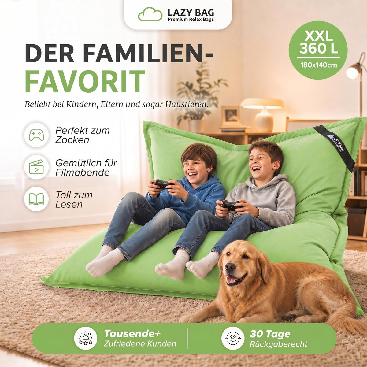 LazyBag Baumwolle Grün – Produktbild 7 #Variante_Grün